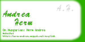 andrea herm business card